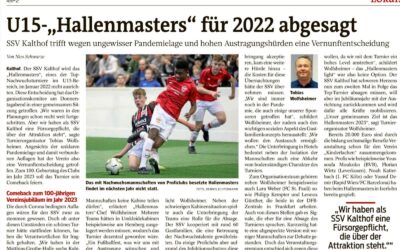 Absage Iserlohner U15 Hallenmasters 2022